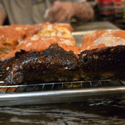 Steel Penny Cafe - Cheesy crust on their Detroit pizza