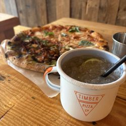 Timber Pizza - Mezcal and pesto a perfect pair