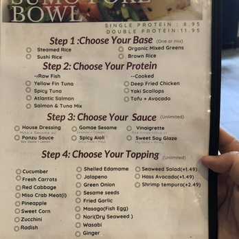 Sumo Roll - Create Your Own Sumo Poke Bowl Menu - Sushi Bars Near Me - Berkeley, California