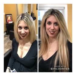 Blonde Hair Expert - Before after hair extentions and highlights