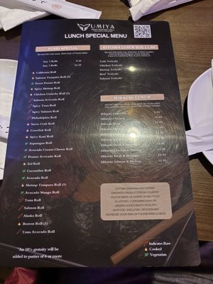 Menu photo 1 Umiya Sushi San Antonio, TX