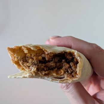 Taco Bell - Cross-section of my beef burrito - Fast Food Near Me - Woodbridge, Ontario