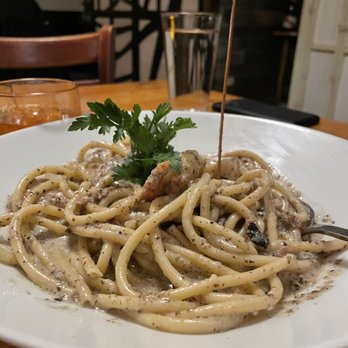 Aliano's Ristorante - Bucatino Carbonara - Pizza Near Me - East Dundee, Illinois Aliano's Ristorante - Bucatino Carbonara - Pizza Near Me - East Dundee, Illinois