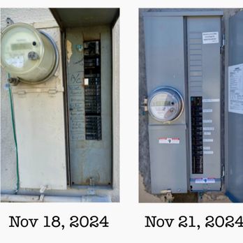 New Electronics Communication - Before and After with permit, increase 100 to 200 amps. - Security Systems Near Me - La Puente, California