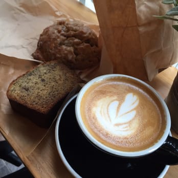 Bibble & Sip - Lavender latte and earl grey infused banana bread + spiced pear scone with an earl grey glaze - Coffee & Tea Near Me - New York, New York