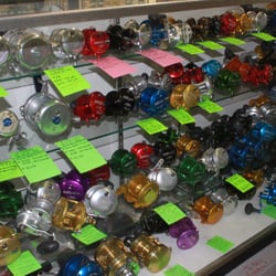 Bay Tackle - A few of the hundreds of reels we carry.