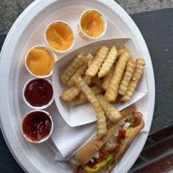 Wasses - Original add ketchup, fries with cheese on side. (Halfway ate the fries...)