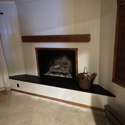 Mullins Fine Line Painting - I had dark, out-dated wood paneling. It is now white. Don't worry about the carpet. That's next.