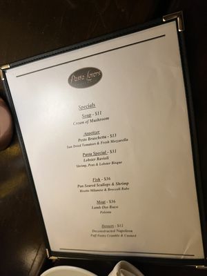 Menu photo 8 Pasta Lovers Trattoria New York, NY