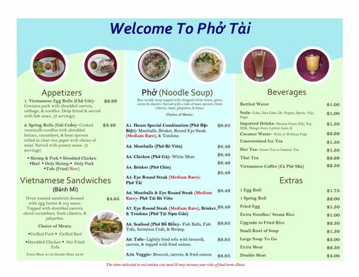 Menu photo 8 Pho Tai Galveston, TX Menu photo 8 Pho Tai Galveston, TX
