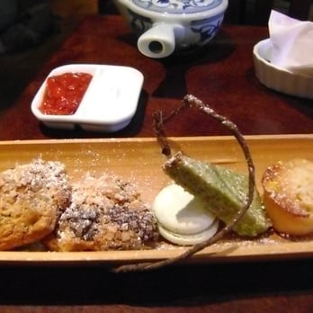 Cha-An - Afternoon Tea: Sweets (2 scones, macaron, pound cake, corn muffin, jam and cream) - Japanese Near Me - New York, New York
