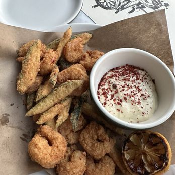 Culinary Dropout - Crispy Shrimp appetizer, good! - New American Near Me - Orange, California