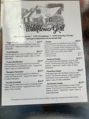Menu photo 4 Wildflower Grill Lincoln City, OR