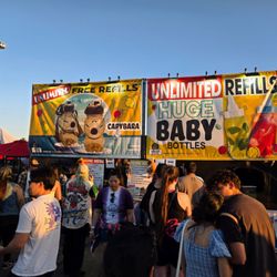 626 Night Market - Unlimited refills for capybaras and huge baby bottles - worth it during the heat!