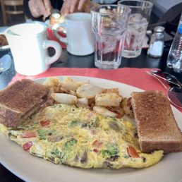 Vegetarian Omelette! Everything is homemade and delicious!!