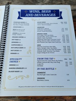 Menu photo 8 Blue Sky Bistro Morro Bay, CA Menu photo 8 Blue Sky Bistro Morro Bay, CA