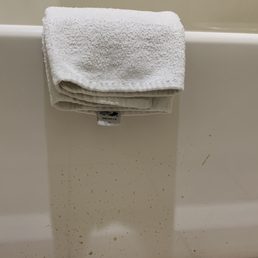 Poop splatter on the tub room 211 Poop splatter on the tub room 211