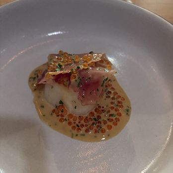 Heritage - Seared Diver Scallop, Jamón, Smoked Trout Roe - Modern European Near Me - Long Beach, California
