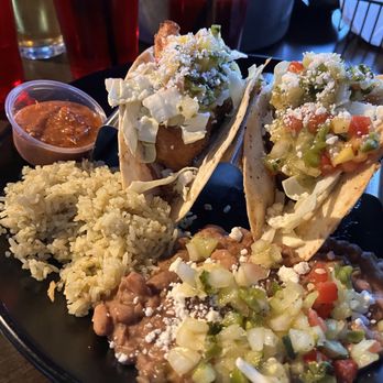 Rosa’s Cocina - Fish tocos are definitely elevated above most. Battered Cod with fresh diced jalapeños and tomatoes topped it off. Lime rice is refreshing. - Mexican Near Me - Sutter Creek, California