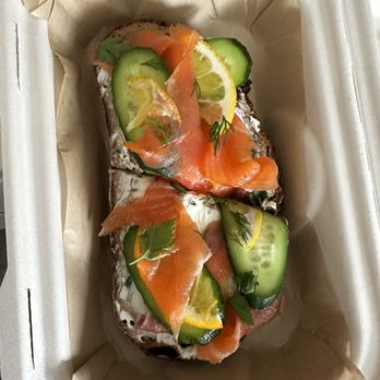 Little Nelly - Salmon Toast - creamy and perfectly mixed flavors on top of a delicious bread. Yummmm - Sandwiches Near Me - Burbank, California Little Nelly - Salmon Toast - creamy and perfectly mixed flavors on top of a delicious bread. Yummmm - Sandwiches Near Me - Burbank, California