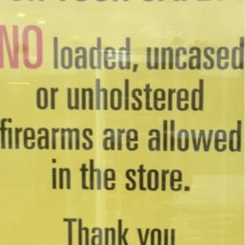 C2 Tactical - This sign killed this for me. All the employees carry open and loaded but I can't? No thanks. - Gun/Rifle Ranges Near Me - Tempe, Arizona C2 Tactical - This sign killed this for me. All the employees carry open and loaded but I can't? No thanks. - Gun/Rifle Ranges Near Me - Tempe, Arizona