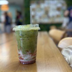 Flakes & Fables - Strawberry matcha!