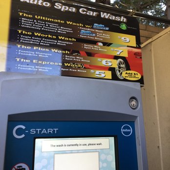 Shell Self Serve - Sign showing the car wash prices - Gas Stations Near Me - Mountain View, California