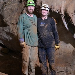 Cave of the Winds Mountain Park - Us at the end of the tour in all our muddy glory.