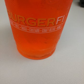 BurgerFi - Healthy and refreshing peach/strawberry Dasani water! - Hot Dogs Near Me - Jacksonville, Florida
