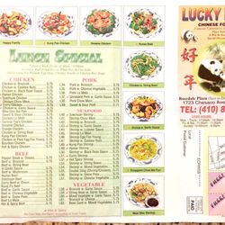 Lucky Express - Menu Page 1