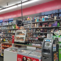 Maria's Bakery - Wall of liquor (large selection)