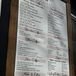 Vanilla & Honey Espresso - Menu