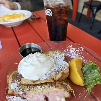 East Shore Cafe - Strawberry cream cheese white chocolate stuffed French toast - Breakfast & Brunch Near Me - Daphne, Alabama East Shore Cafe - Strawberry cream cheese white chocolate stuffed French toast - Breakfast & Brunch Near Me - Daphne, Alabama