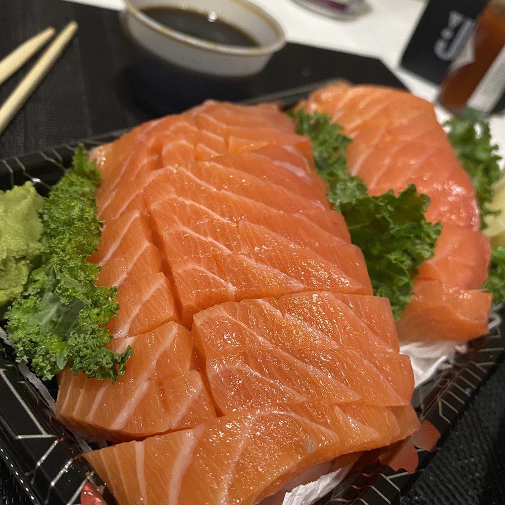 Ginza Sushi Express - 1lb salmon sashimi cuts (available in fridge) - Sushi Bars Near Me - Richmond Hill, Ontario Ginza Sushi Express - 1lb salmon sashimi cuts (available in fridge) - Sushi Bars Near Me - Richmond Hill, Ontario