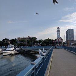 Port Credit Lighthouse - Lighthouse with some flying friends