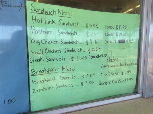 Menu photo 2 Tita's Burger Den Yermo, CA