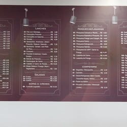 Pankeka's Caff - Baita cardápio fixado na parede.