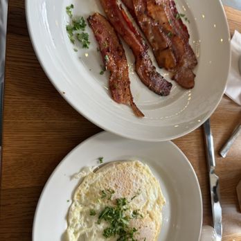 Bloom Eatery - They don't skimp on their bacon side order and it's glazed and peppered for that sweet and spicy awesome combo! - Breakfast & Brunch Near Me - San Jose, California Bloom Eatery - They don't skimp on their bacon side order and it's glazed and peppered for that sweet and spicy awesome combo! - Breakfast & Brunch Near Me - San Jose, California