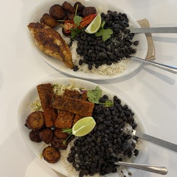 Bodega - Tempeh plate and chicken plate - Latin American Near Me - St Petersburg, Florida