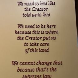 Wanapum Heritage Center - One of their philosophies