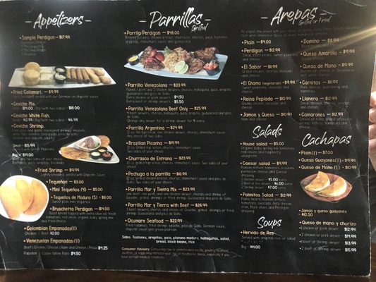 Menu photo 3 Perdigon El Sabor Tampa, FL