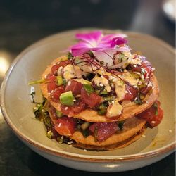 La Fiesta Mexican Cocina Ormond Beach - Ahi Tuna Tostada Amazing!