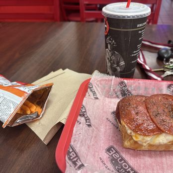 Firehouse Subs - Pepperoni Pizza Meatball Sub, cheetos, drink - Sandwiches Near Me - Tuscaloosa, Alabama Firehouse Subs - Pepperoni Pizza Meatball Sub, cheetos, drink - Sandwiches Near Me - Tuscaloosa, Alabama