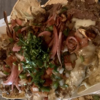 Sanchos - Large Carnitas Nachos - Cocktail Bars Near Me - San Antonio, Texas