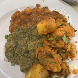 ALOO SAAG, ALOO GOBI (CAULIFLOWER & POTATOES), CHANA MASALA (CHICK PEAS) ALOO SAAG, ALOO GOBI (CAULIFLOWER & POTATOES), CHANA MASALA (CHICK PEAS)