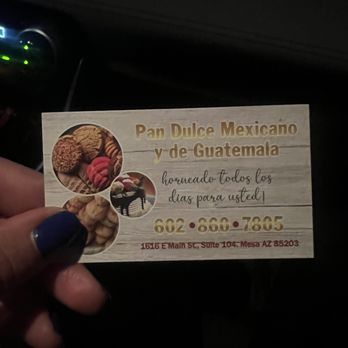 Panaderia Victoria - a hand holding a business card - Bakeries Near Me - Mesa, Arizona Panaderia Victoria - a hand holding a business card - Bakeries Near Me - Mesa, Arizona