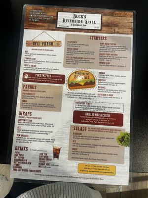 Menu photo 1 Buck's Riverside Grill New Richmond, OH Menu photo 1 Buck's Riverside Grill New Richmond, OH