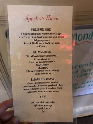 Menu photo 8 Baba Louies Hudson, NY