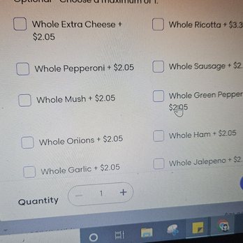 Rocco's NY Pizzeria and Pasta - Maximum of 1 topping on Grubhub? - Italian Near Me - Las Vegas, Nevada