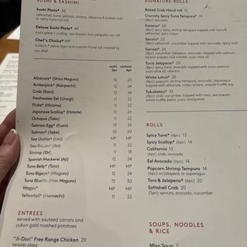 Sushi Roku - Regular menu - side 1 - Sushi Bars Near Me - Pasadena, California Sushi Roku - Regular menu - side 1 - Sushi Bars Near Me - Pasadena, California
